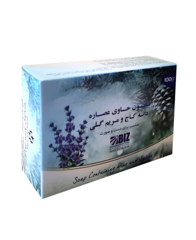 صابون دست و صورت دانه کاج و مریم گلی بیز یک عددی