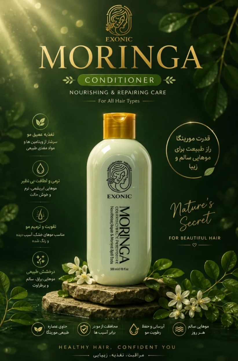 نرم کننده موی سر حاوی روغن مورینگا